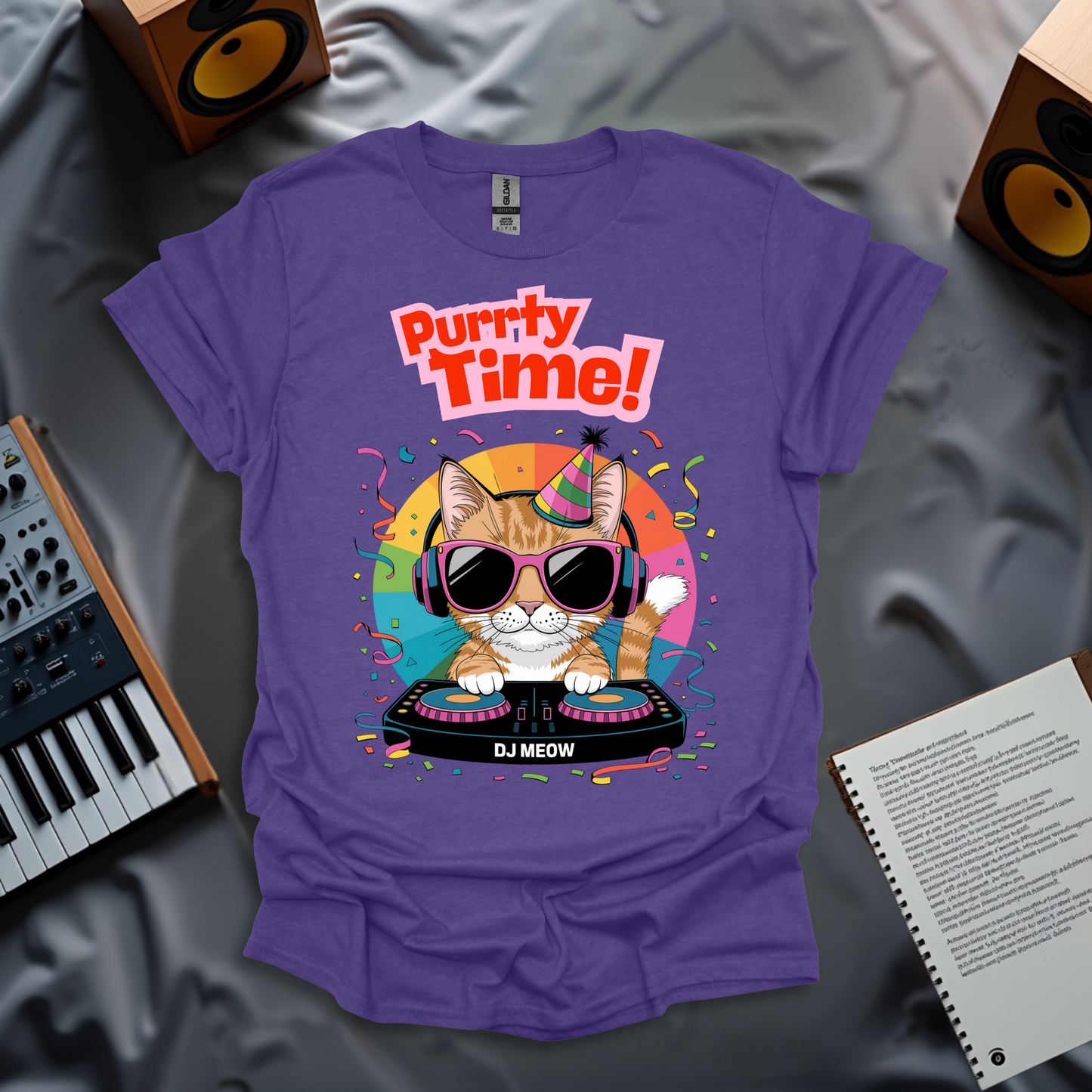 Purrrty Time with DJ Meow! T-Shirt