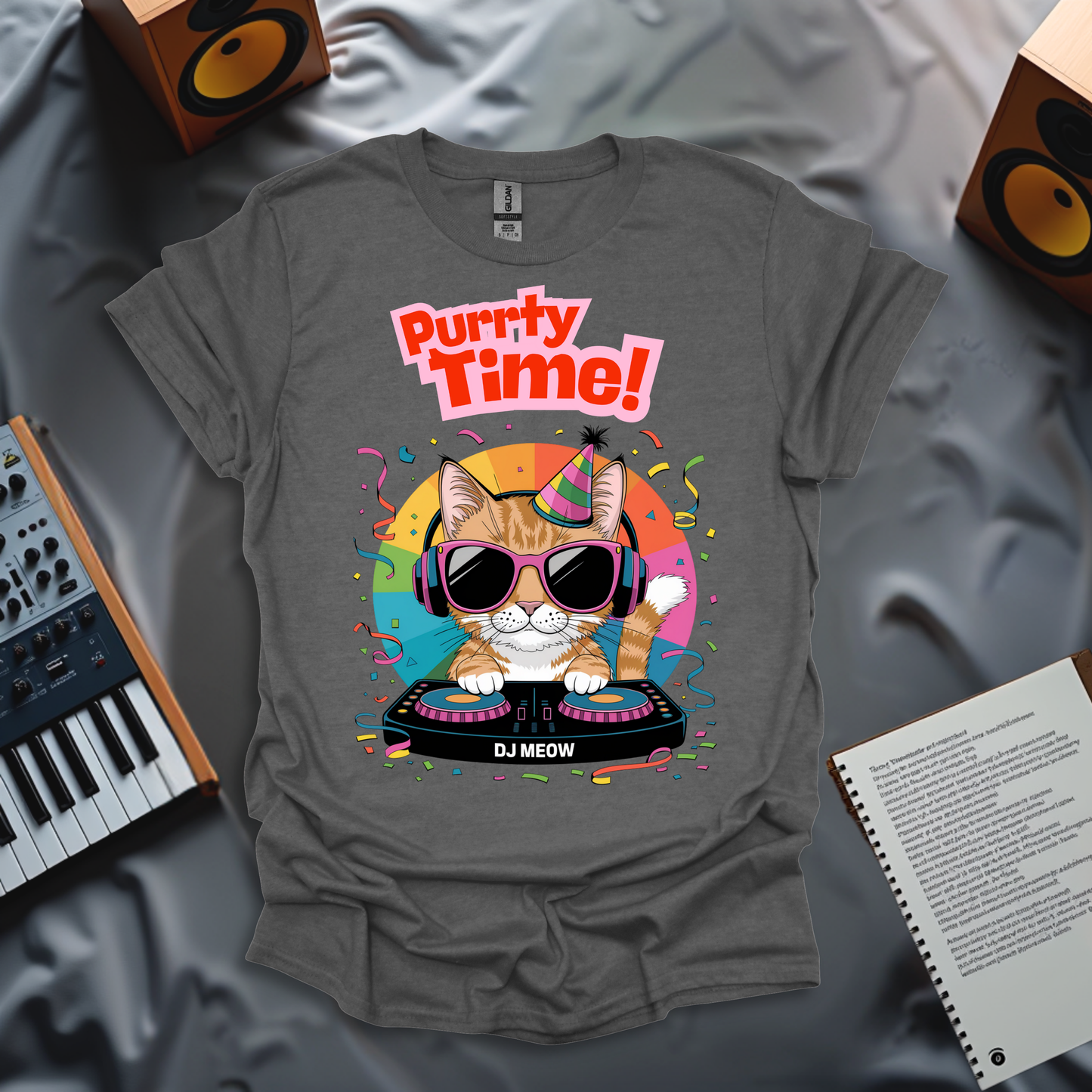 Purrrty Time with DJ Meow! T-Shirt
