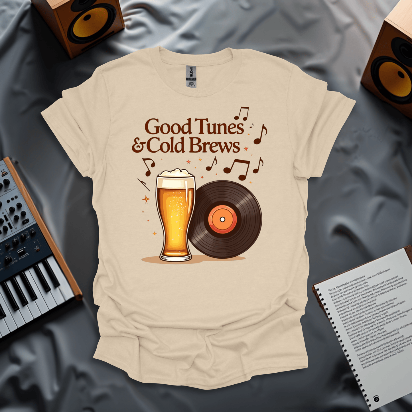 Good Tunes & Cold Brews – The Perfect Combo T-Shirt