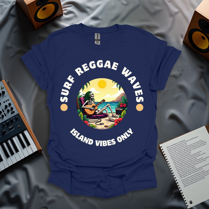 Surf Reggae Waves – Island Vibes Skeleton T-Shirt