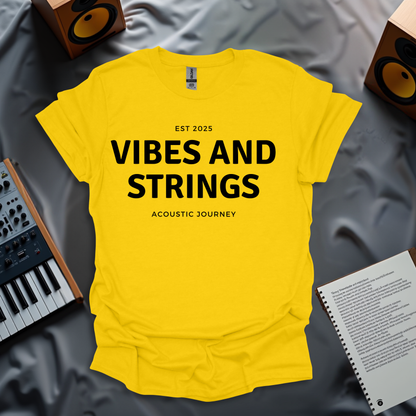 Vibes and Strings – Minimalist Music Lover T-Shirt