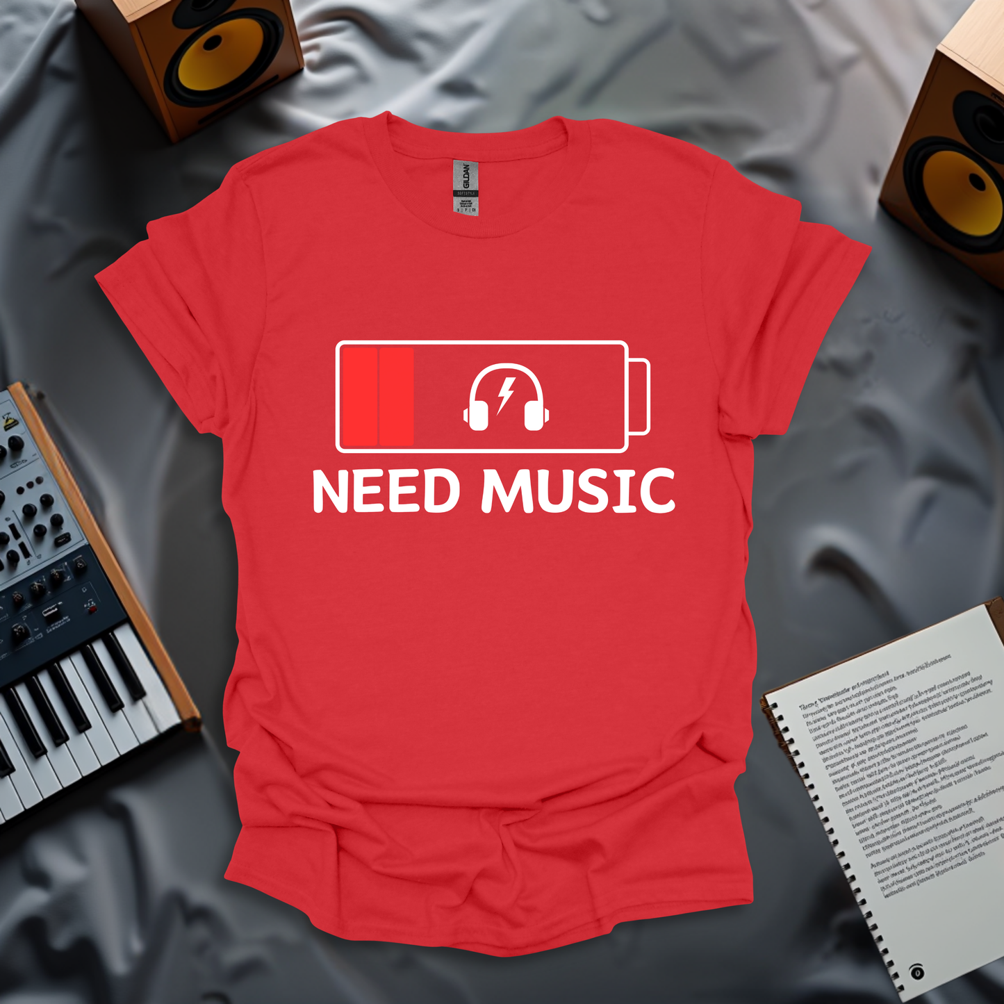 Need Music – Low Battery Mode T-Shirt