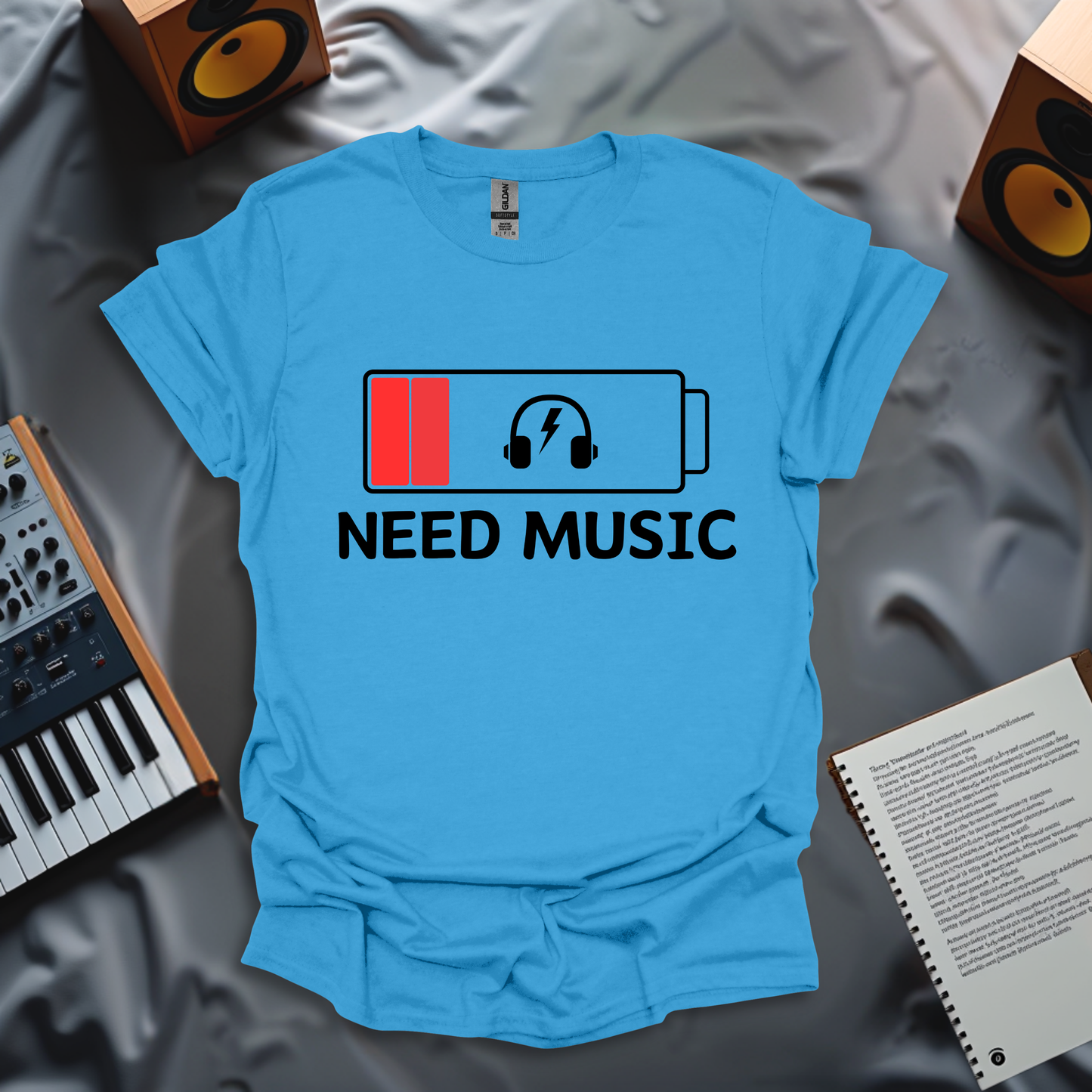 Need Music – Low Battery Mode T-Shirt