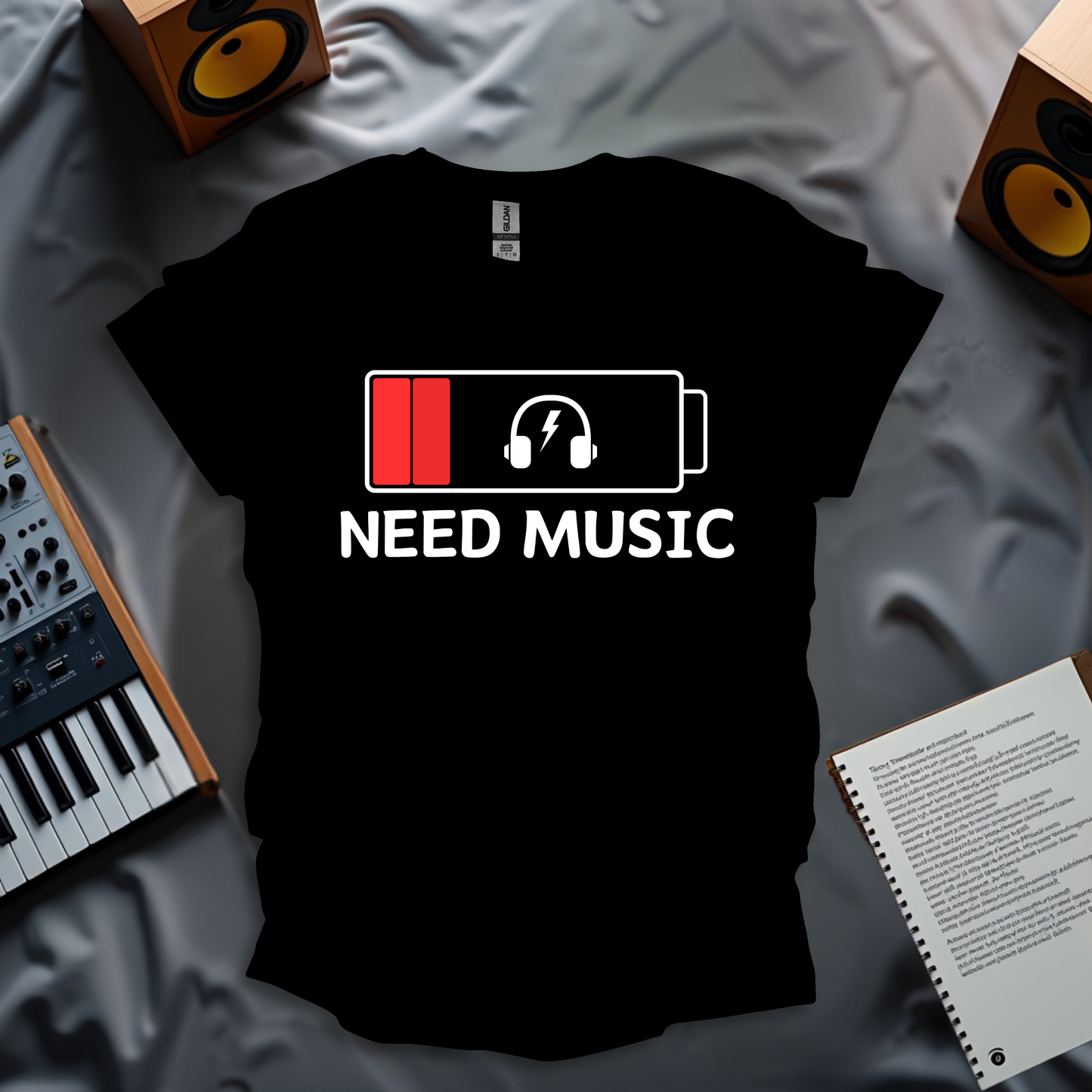 Need Music – Low Battery Mode T-Shirt