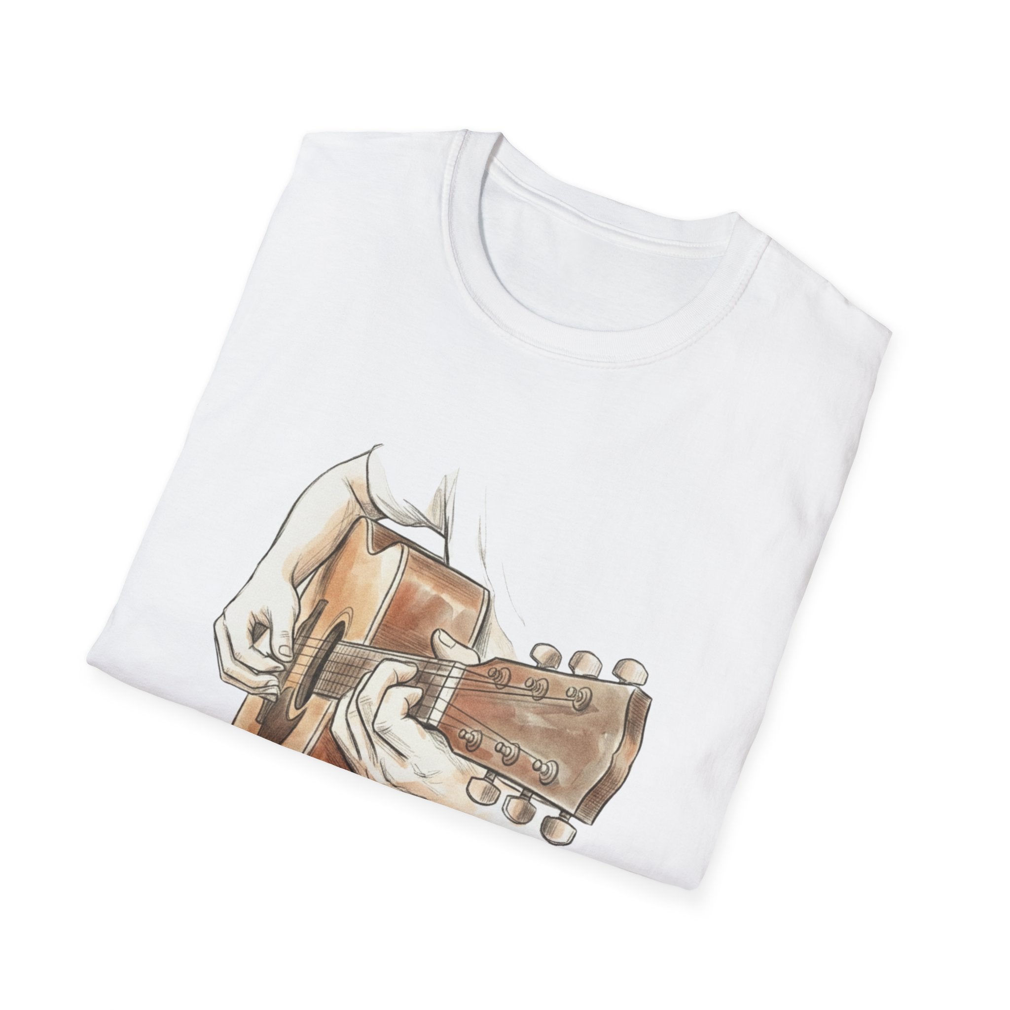 Acoustic Guitar Sketch T-Shirt