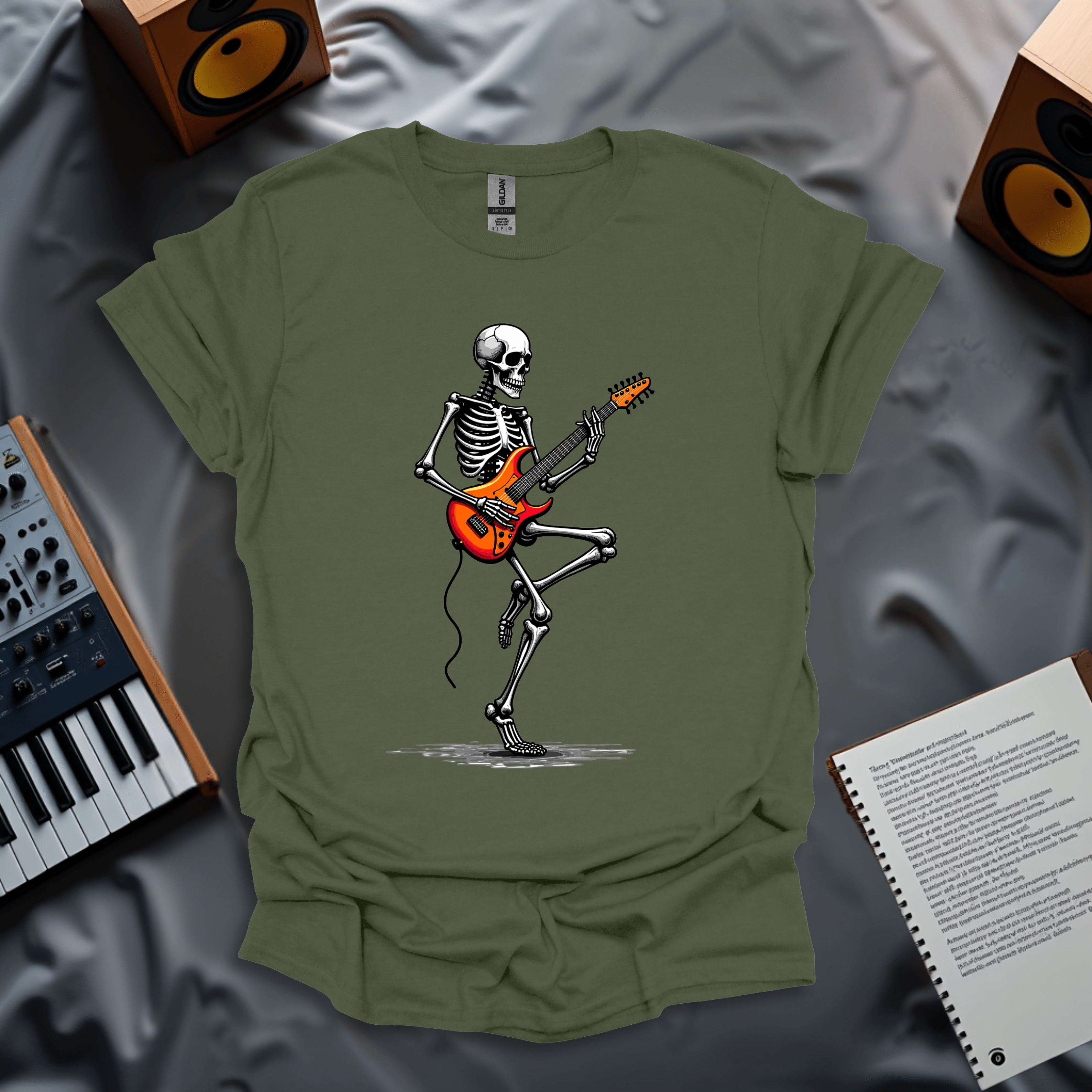 Rockin’ Skeleton Guitarist T-Shirt 🎸
