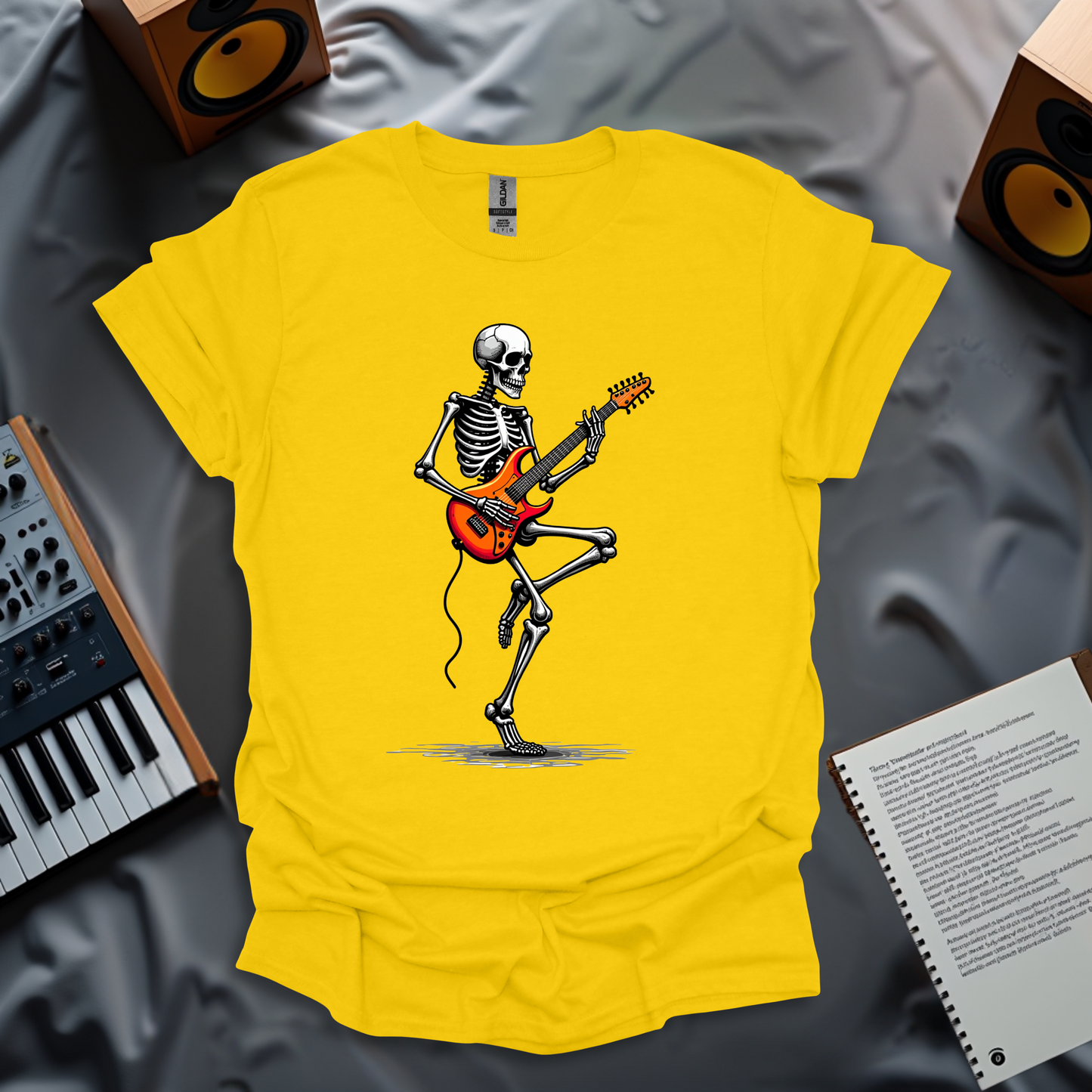 Rockin’ Skeleton Guitarist T-Shirt 🎸