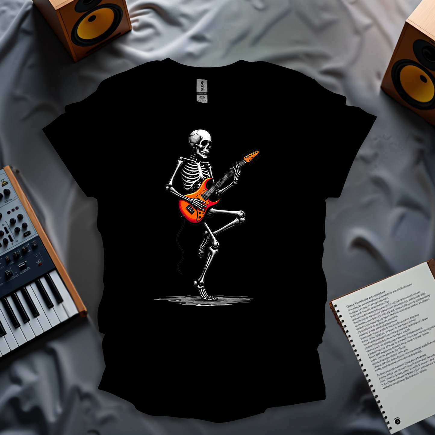 Rockin’ Skeleton Guitarist T-Shirt 🎸