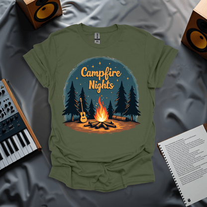 Campfire Night with Guitar T-Shirt