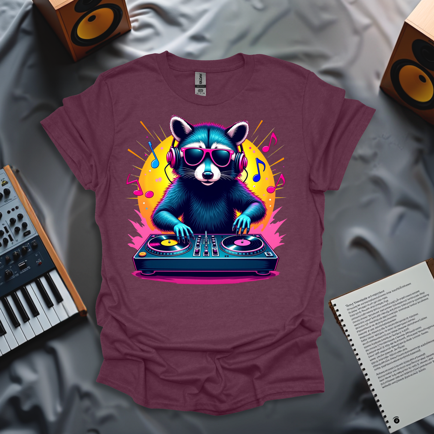 DJ Raccoon: Beats and Vibes T-Shirt