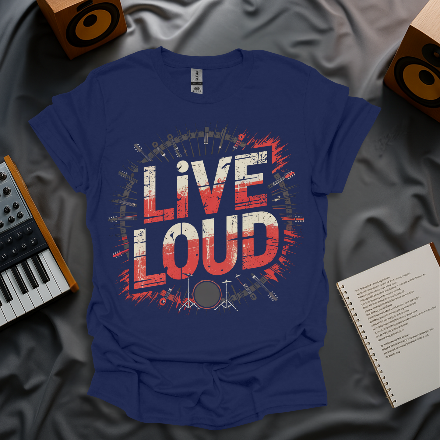 Live Loud Rock Graphic T-Shirt