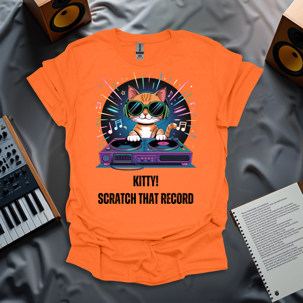 Kitty! Scratch The Record T-Shirt