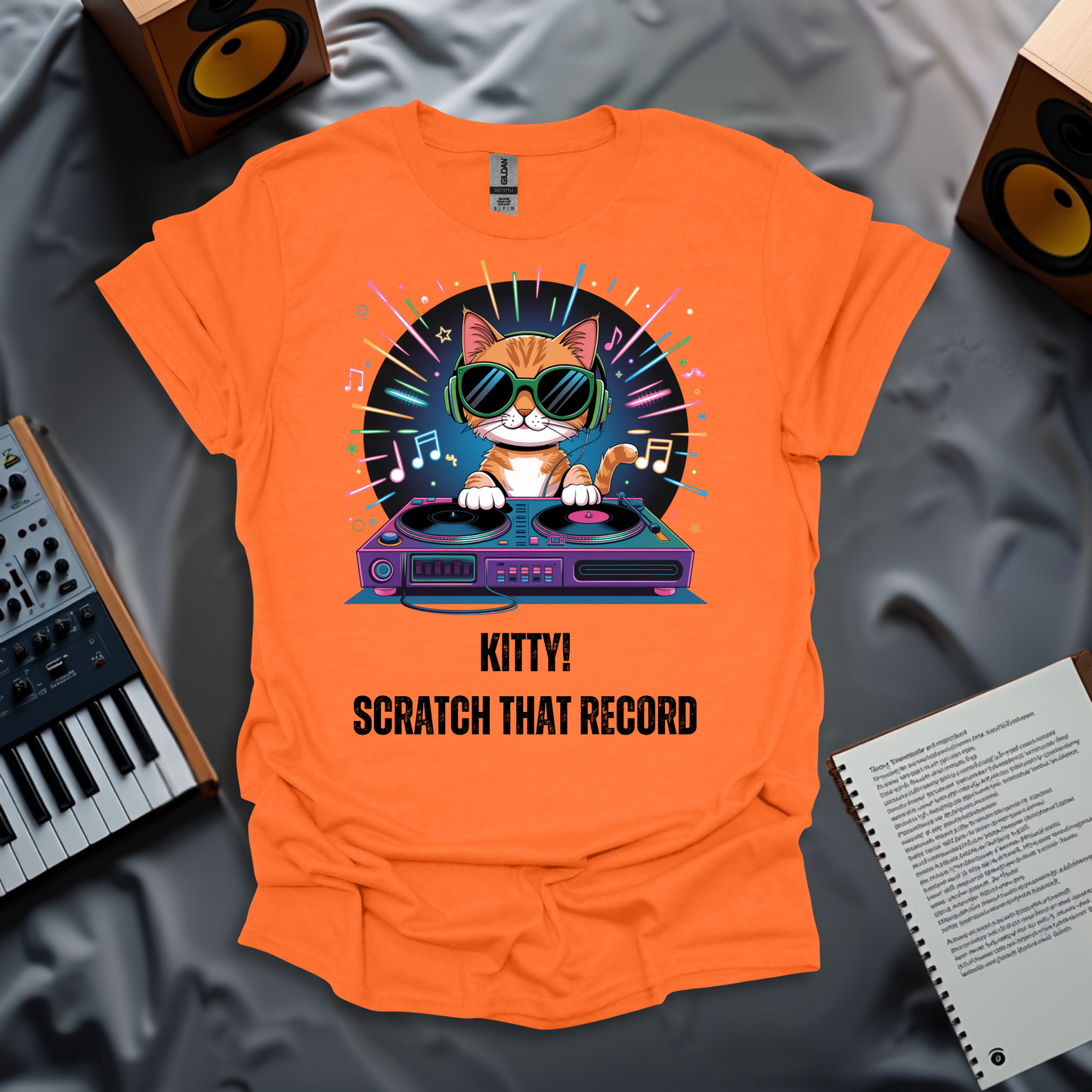 Kitty! Scratch The Record T-Shirt