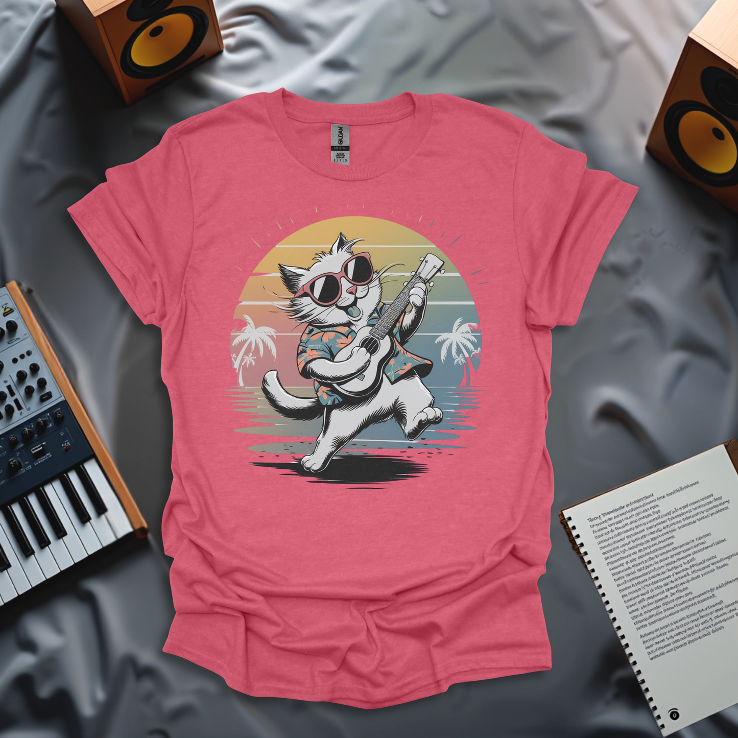 Happy Tropical Cat T-Shirt