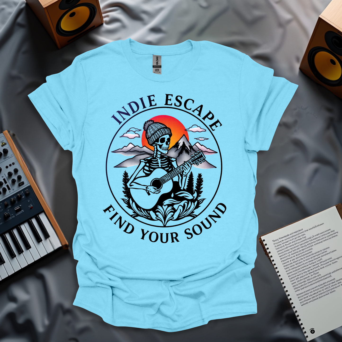 Minimalist Indie Escape: Find Your Sound T-Shirt