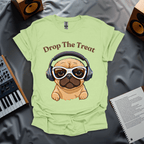 Drop The Beat Pug Wearing Headphone T-Shirt