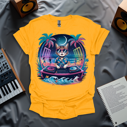 DJ Cat's Beach Party Vibes T-Shirt