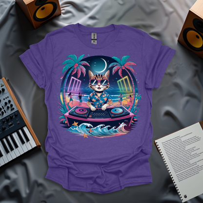 DJ Cat's Beach Party Vibes T-Shirt