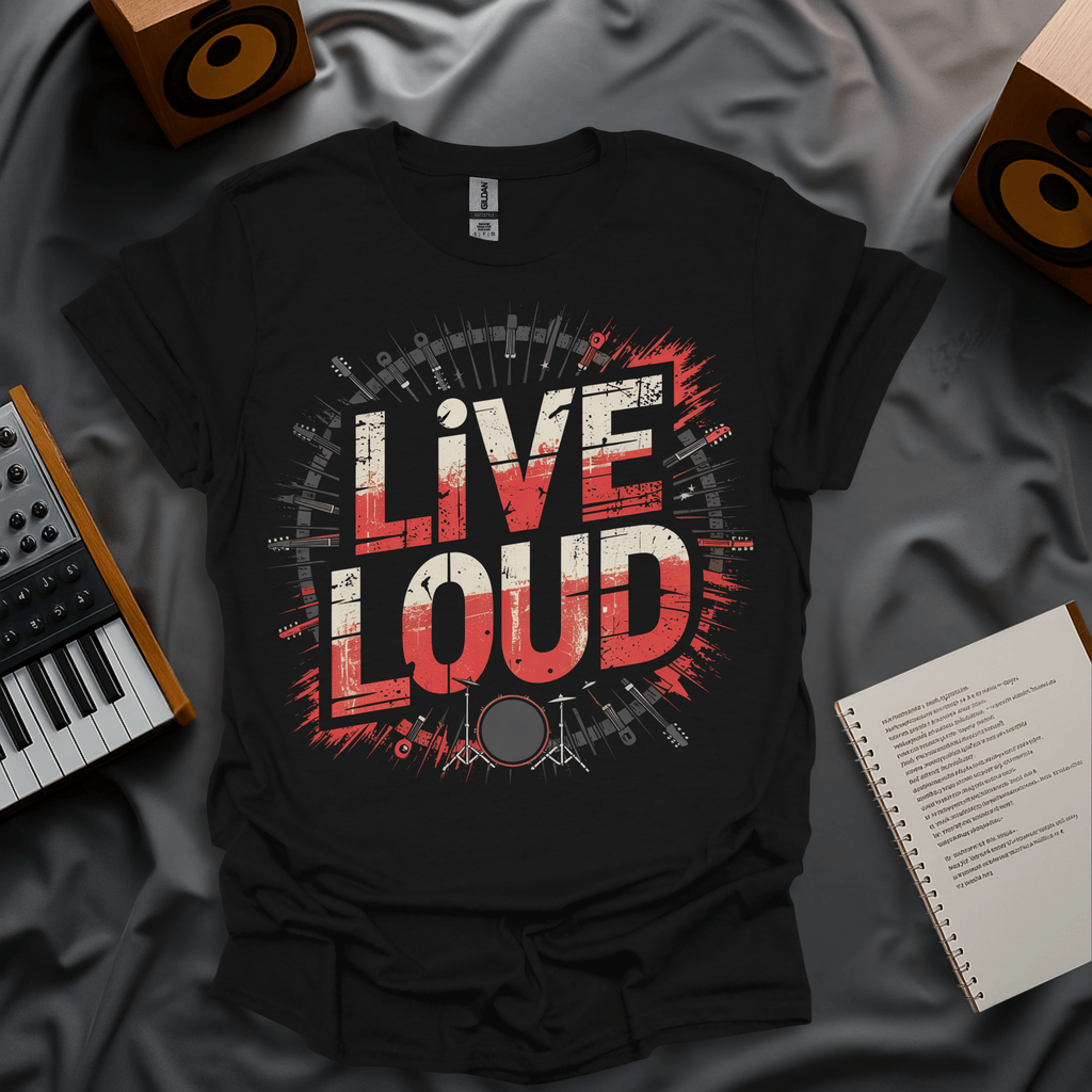Live Loud Rock Graphic T-Shirt