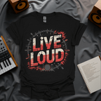 Live Loud Rock Graphic T-Shirt