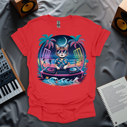 DJ Cat's Beach Party Vibes T-Shirt