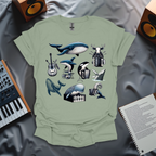 Musicians in Blue T-Shirt