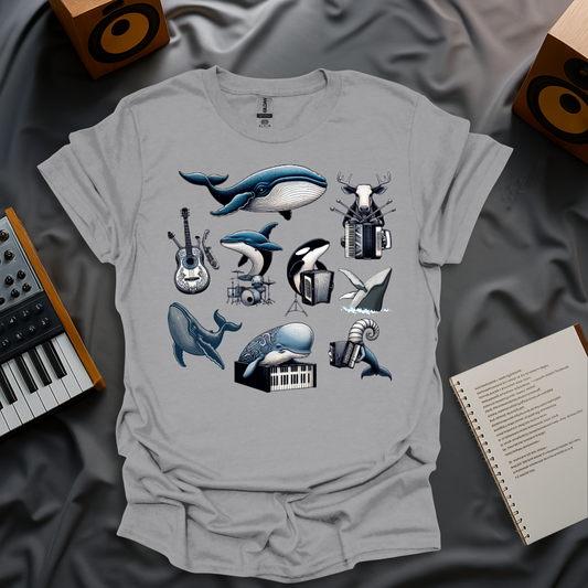 Musicians in Blue T-Shirt