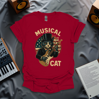 Musical Cat Forth of July T-Shirt