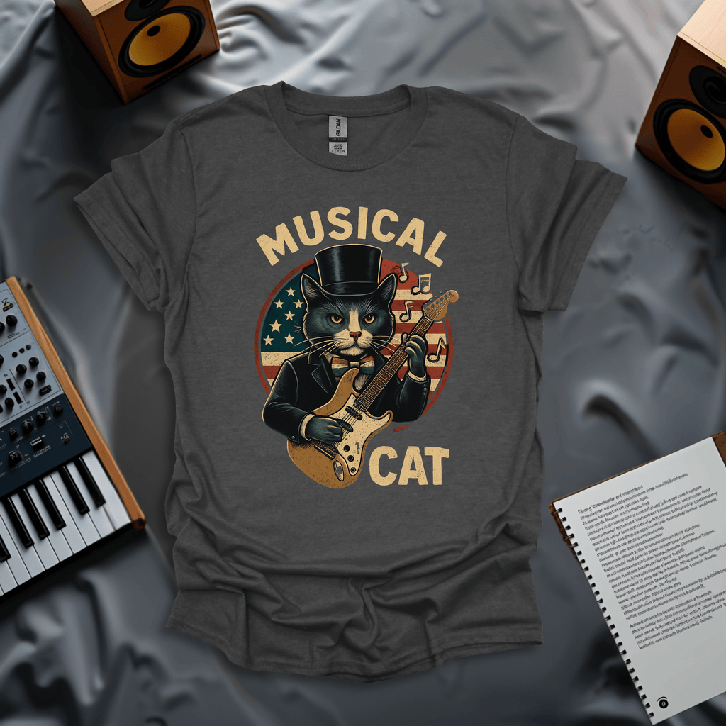 Musical Cat Forth of July T-Shirt