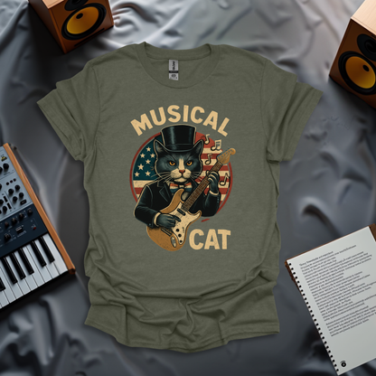 Musical Cat Forth of July T-Shirt