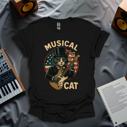 Musical Cat Forth of July T-Shirt