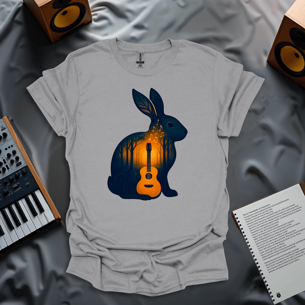 Forest Melody – Acoustic Rabbit Music T-Shirt