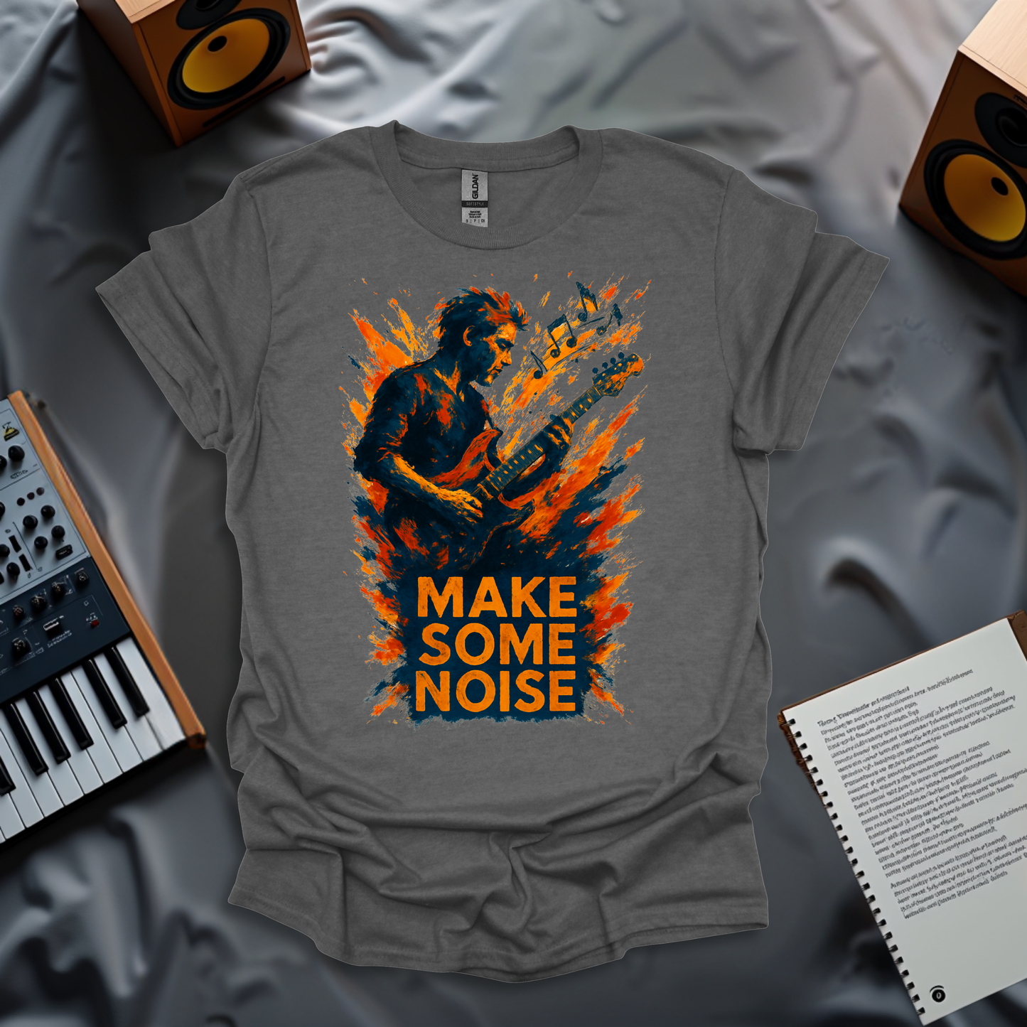 Make Some Noise – Explosive Guitar Art T-Shirt