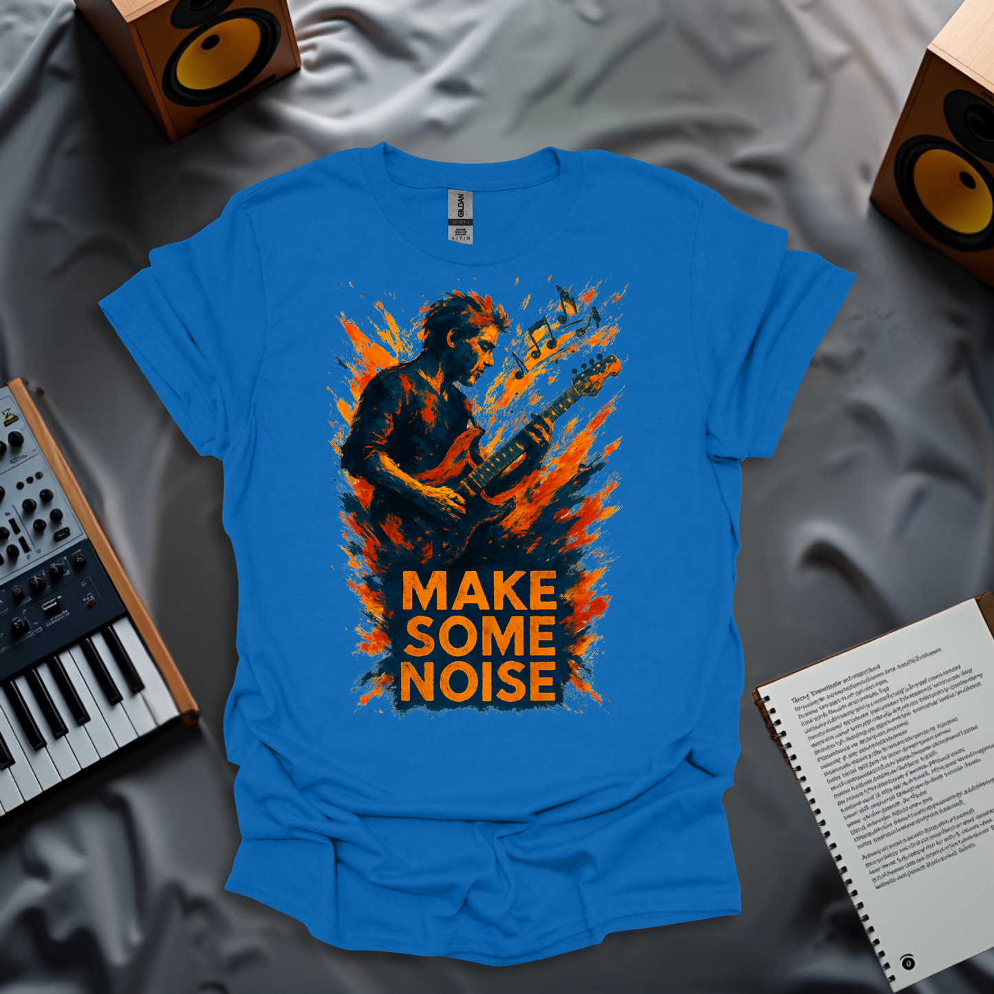 Make Some Noise – Explosive Guitar Art T-Shirt
