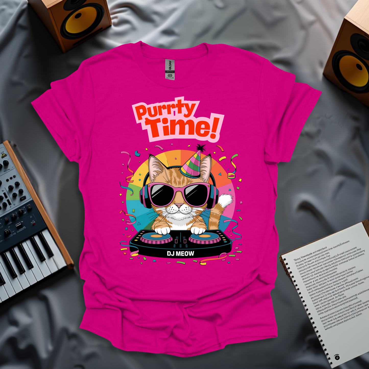 Purrrty Time with DJ Meow! T-Shirt