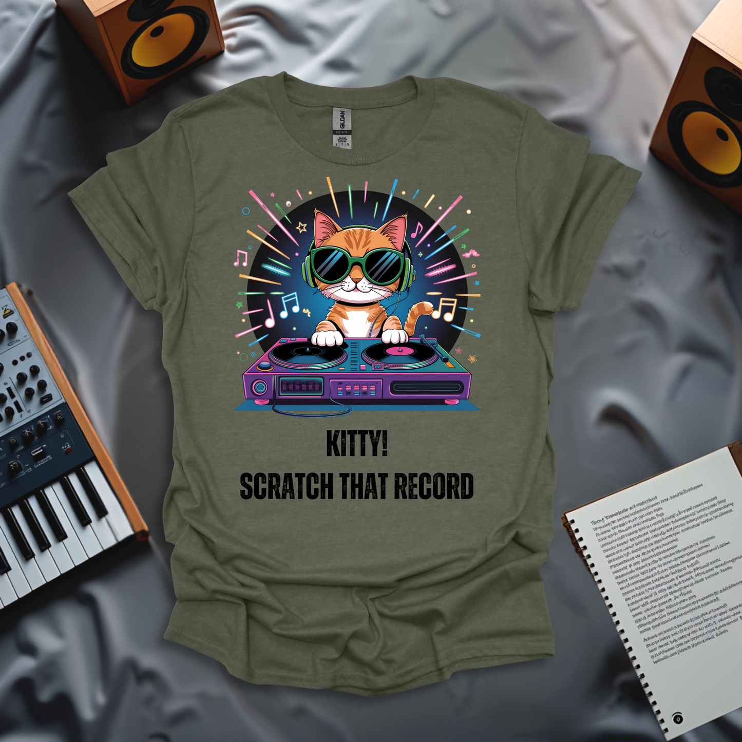 Kitty! Scratch The Record T-Shirt