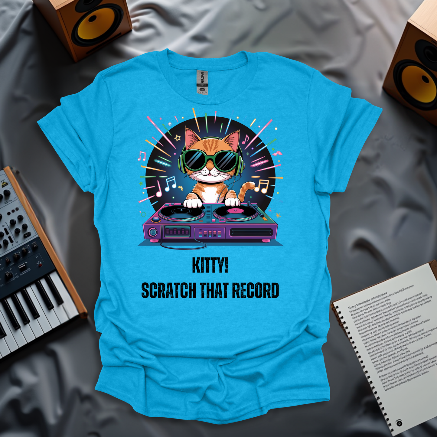 Kitty! Scratch The Record T-Shirt