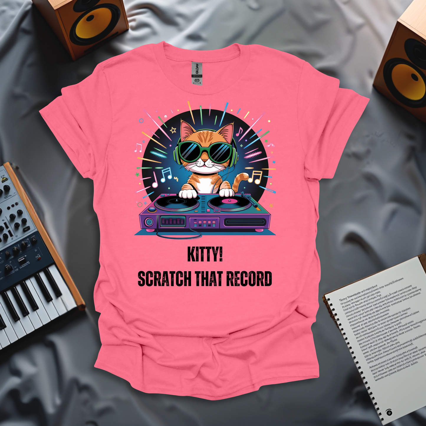 Kitty! Scratch The Record T-Shirt