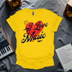 I Love Music Minimalist T-Shirt