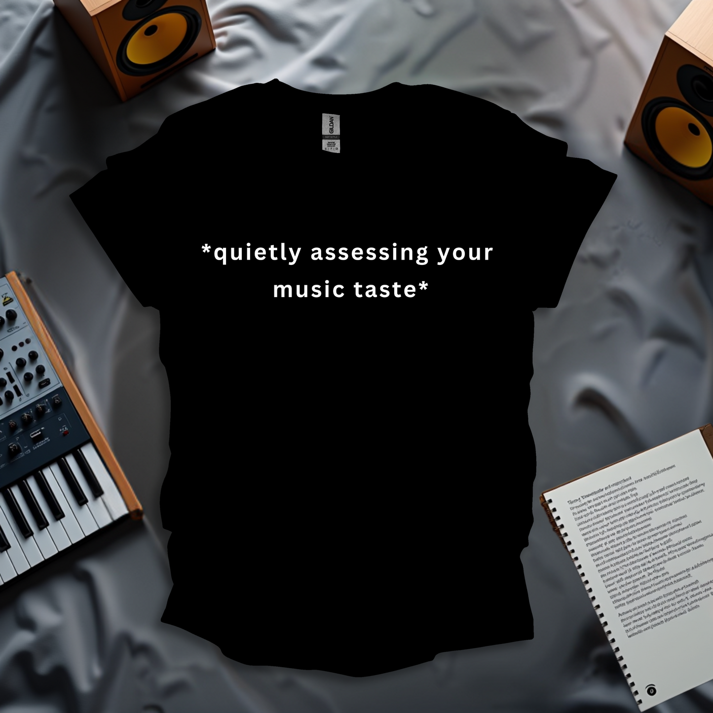 Quietly Assessing Your Music Taste T-Shirt