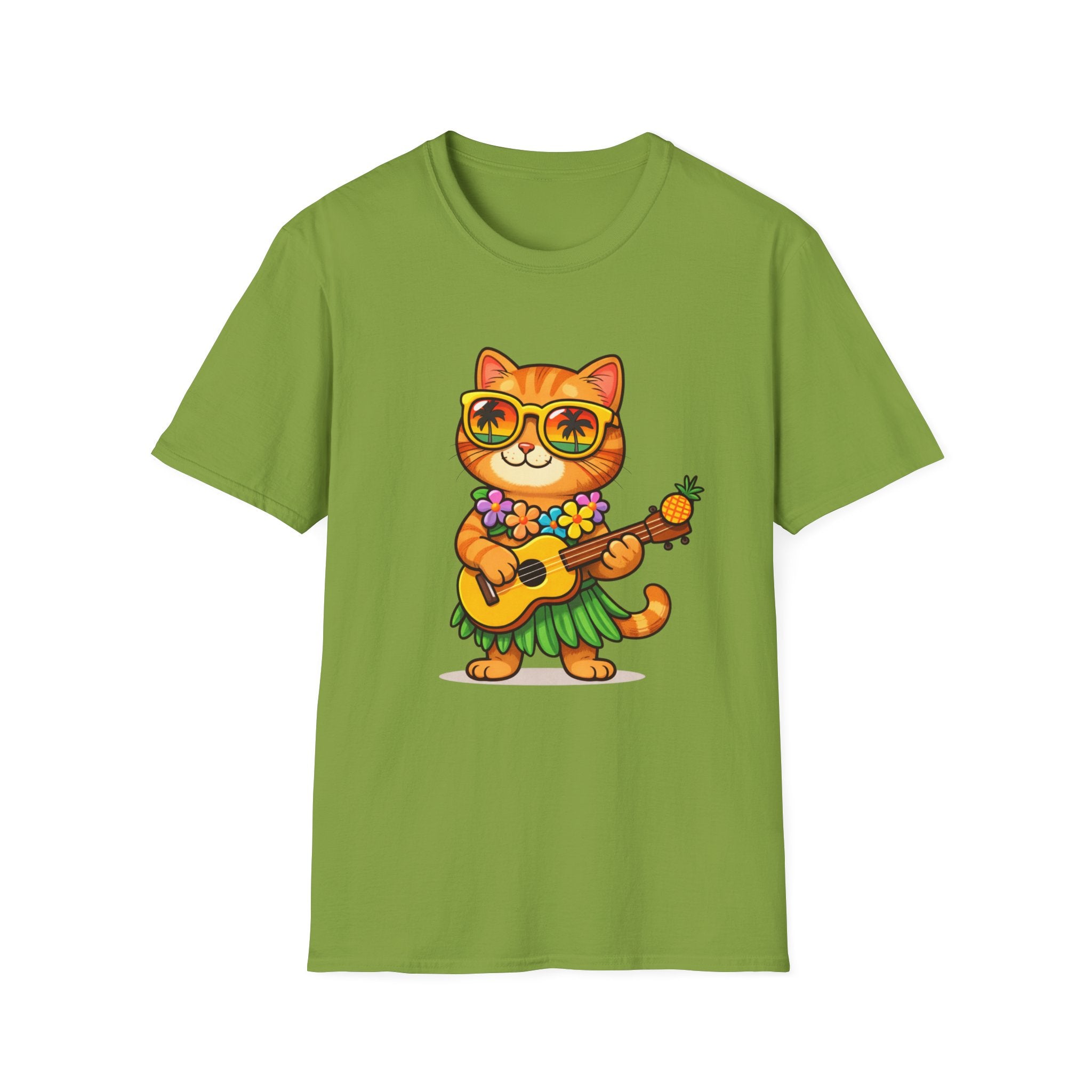 Hawaiian Cat Ukulele T-Shirt
