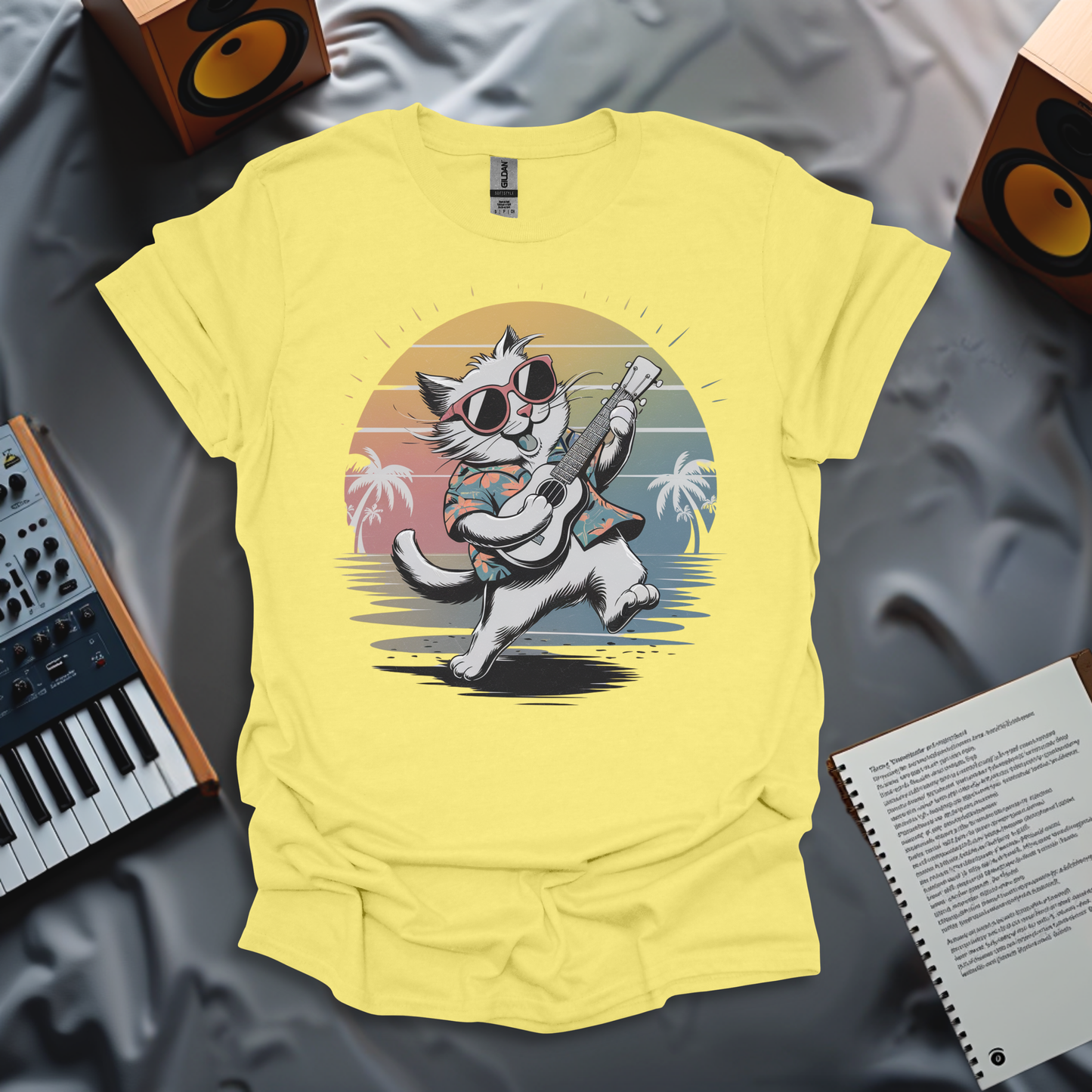 Happy Tropical Cat T-Shirt