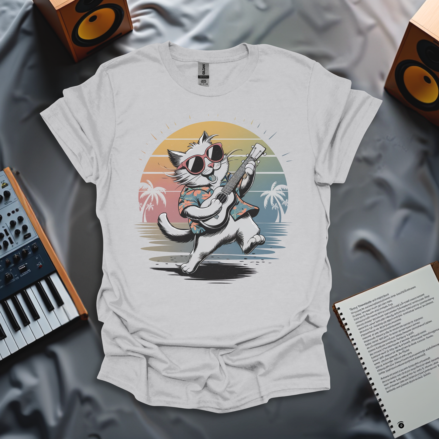 Happy Tropical Cat T-Shirt