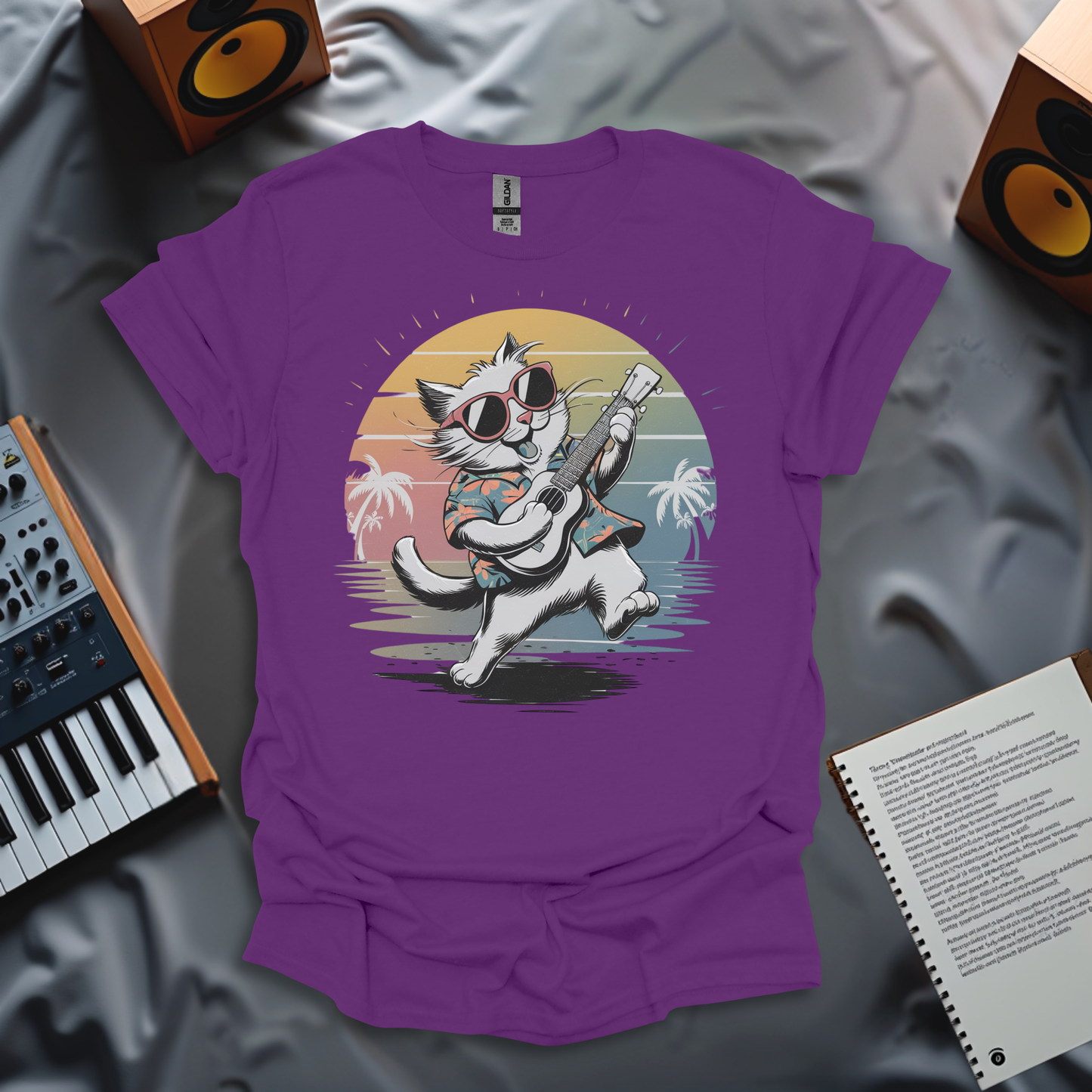 Happy Tropical Cat T-Shirt