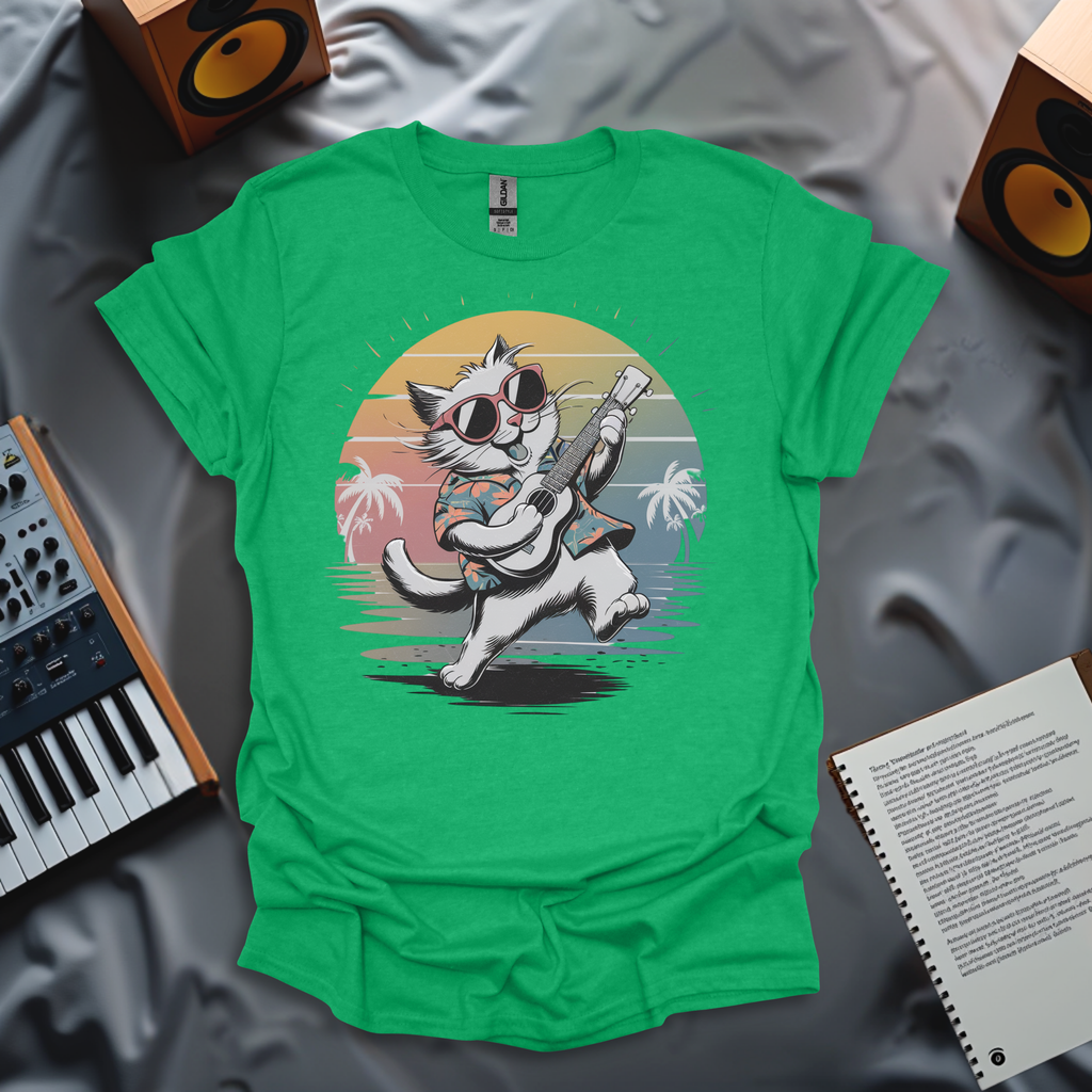 Happy Tropical Cat T-Shirt