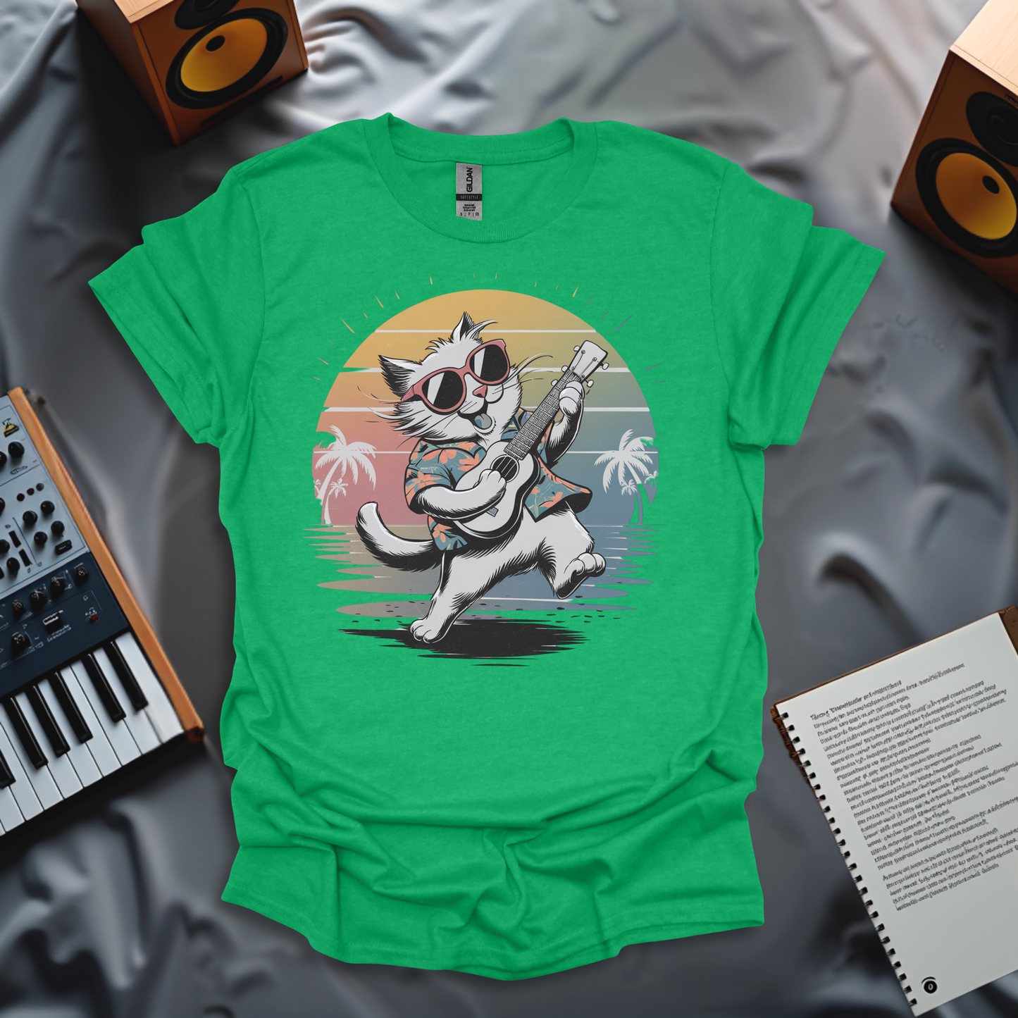 Happy Tropical Cat T-Shirt