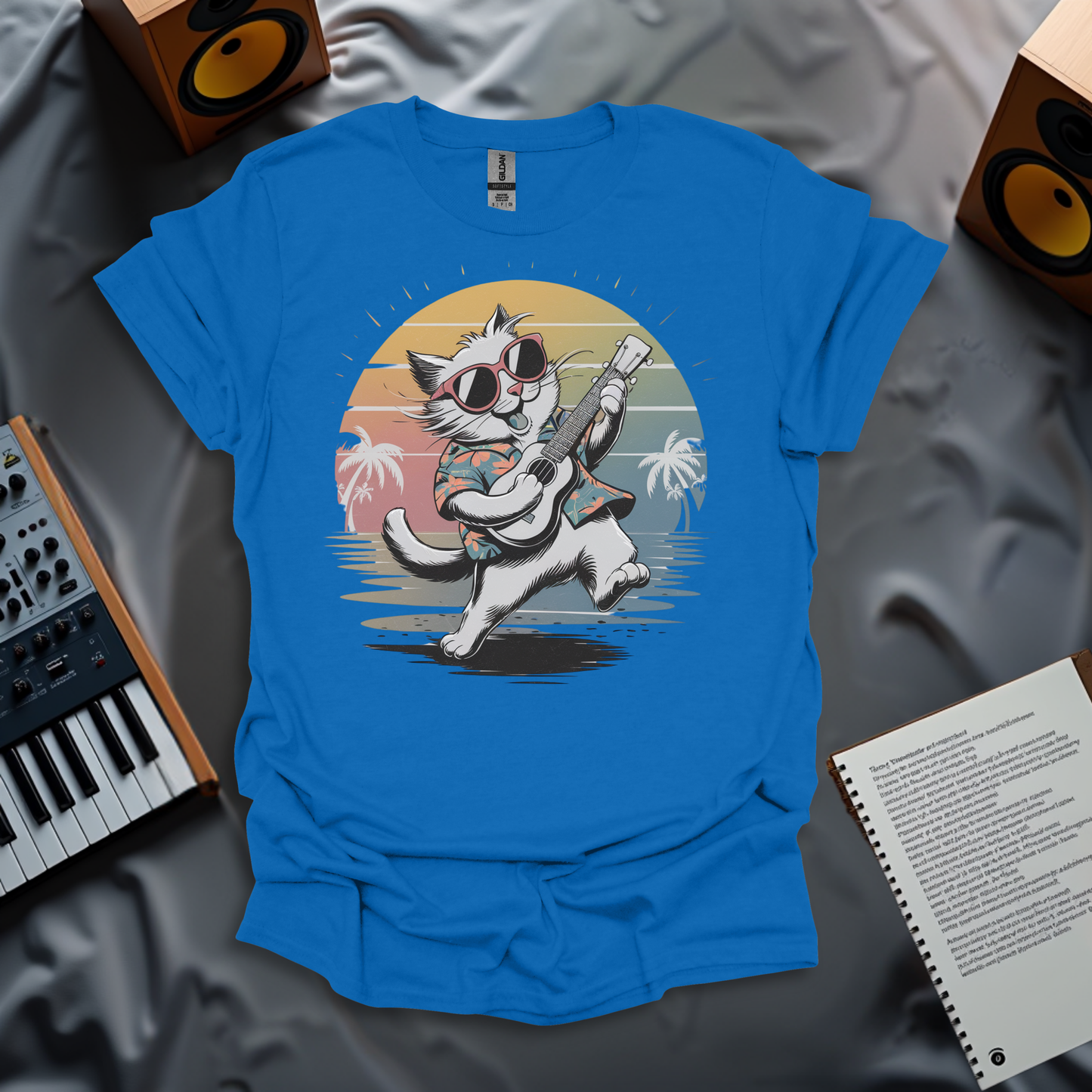 Happy Tropical Cat T-Shirt