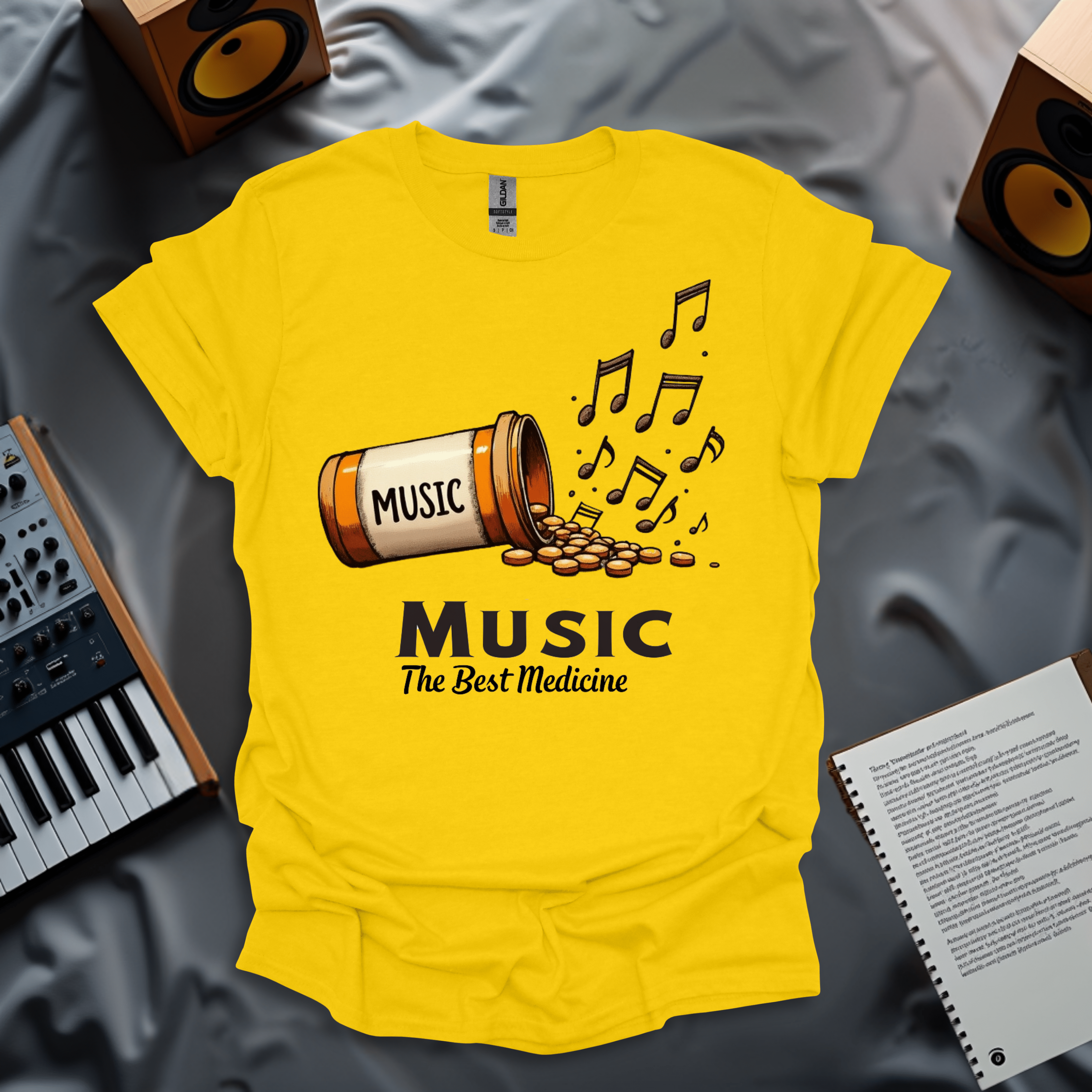 The Best Medicine is Music – Musical Therapy T-Shirt