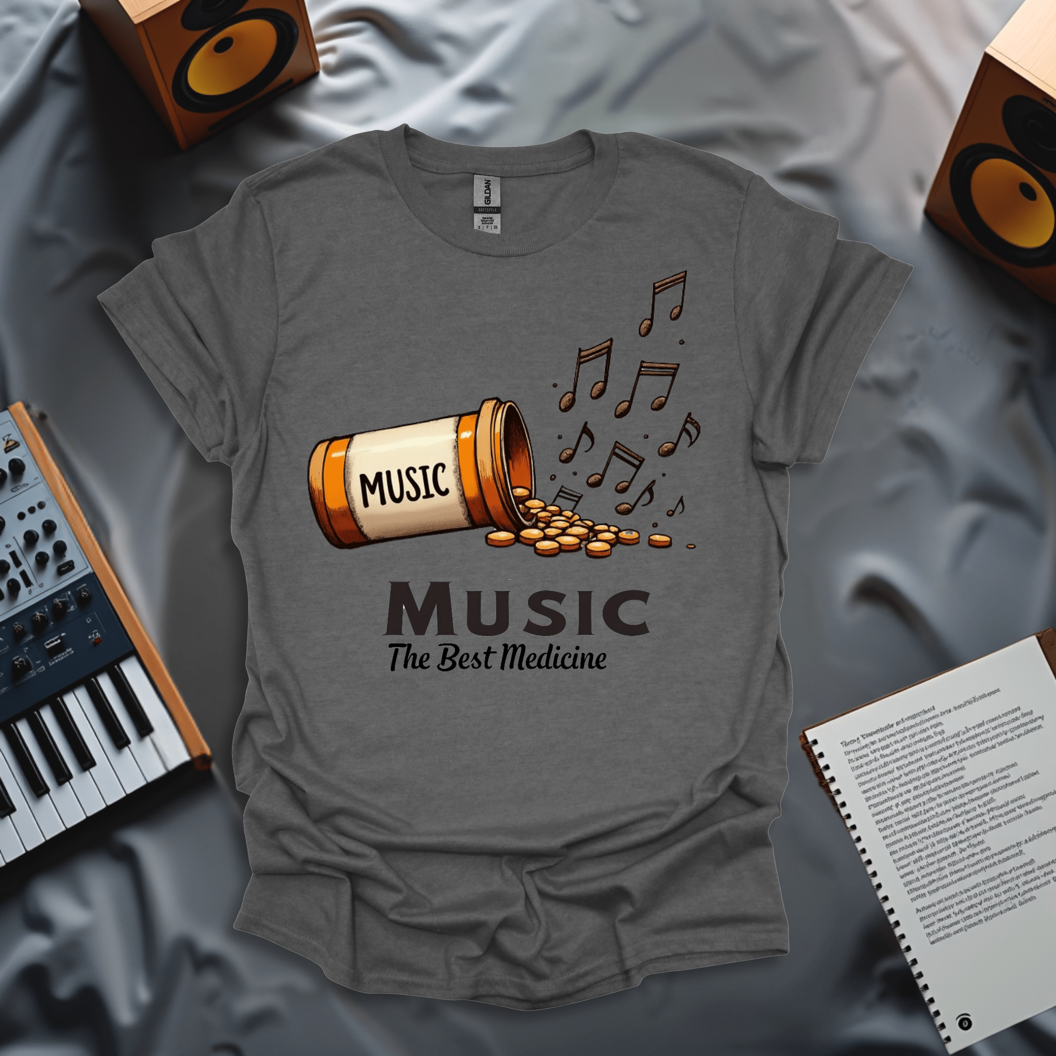 The Best Medicine is Music – Musical Therapy T-Shirt