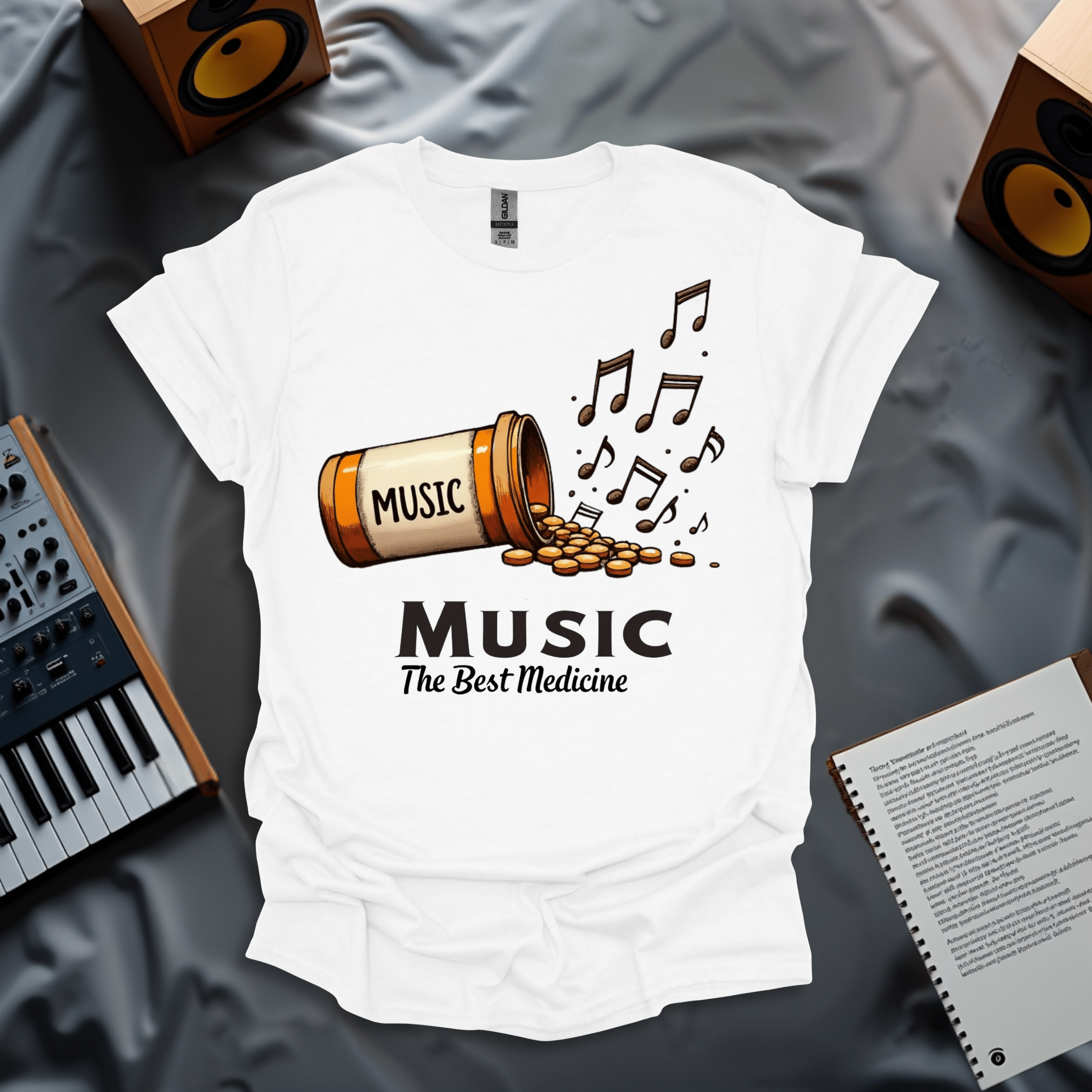 The Best Medicine is Music – Musical Therapy T-Shirt